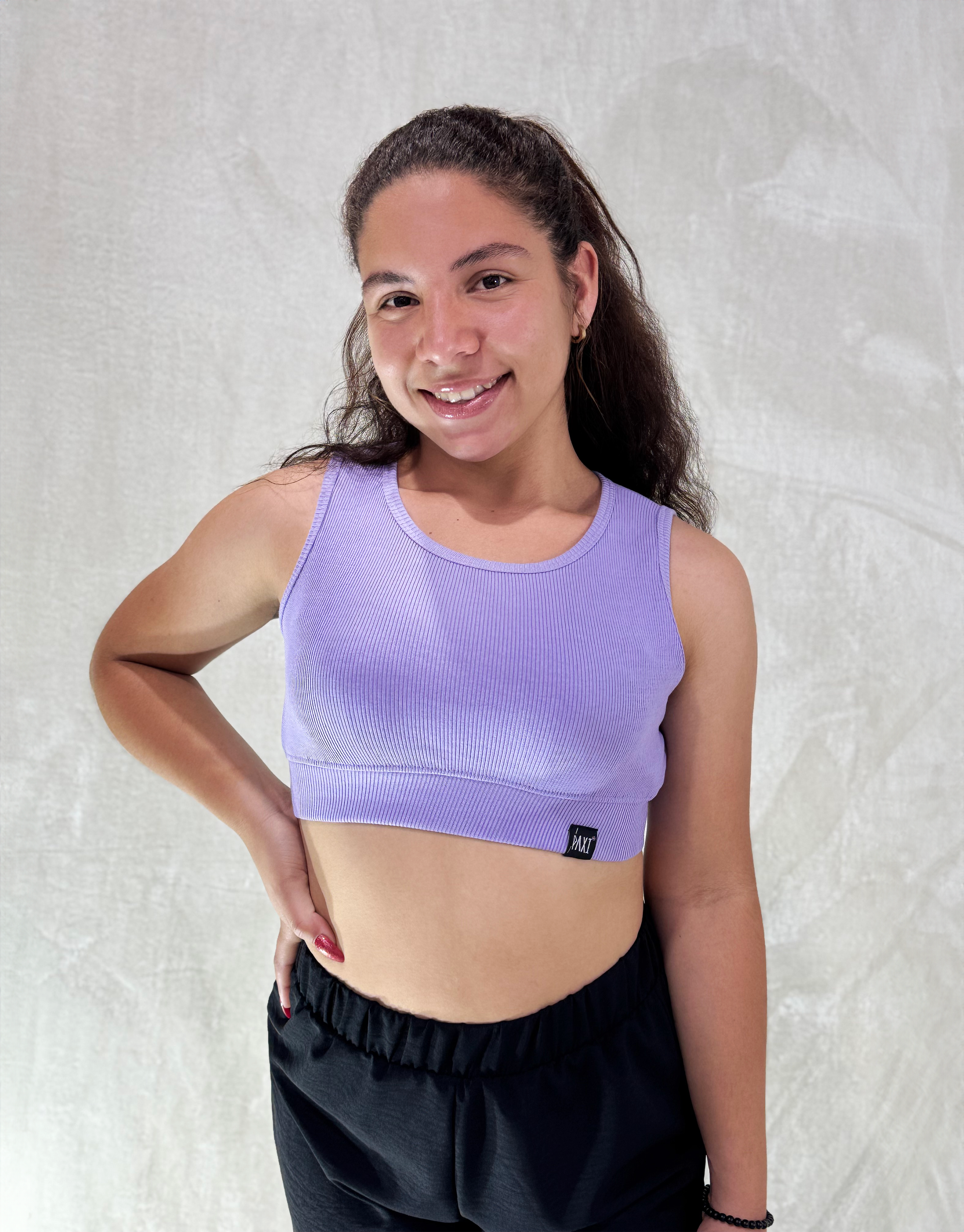 TOP RIB LILA