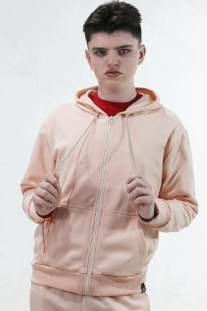 Hoodie con Cierre Melón
